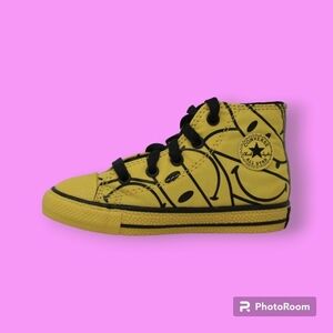 Converse Chinatown Market X Chuck High Top Cyber Yellow Smiley Toddler Size 9